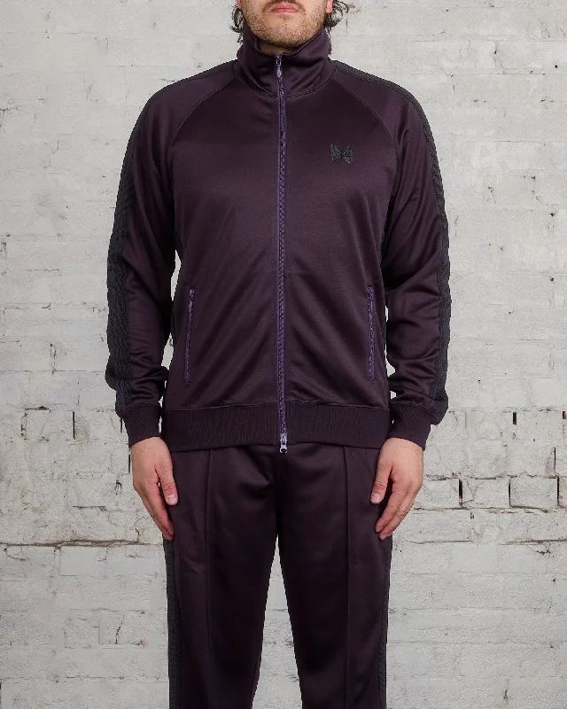 Needles Track Jacket Poly Smooth Dark Purple