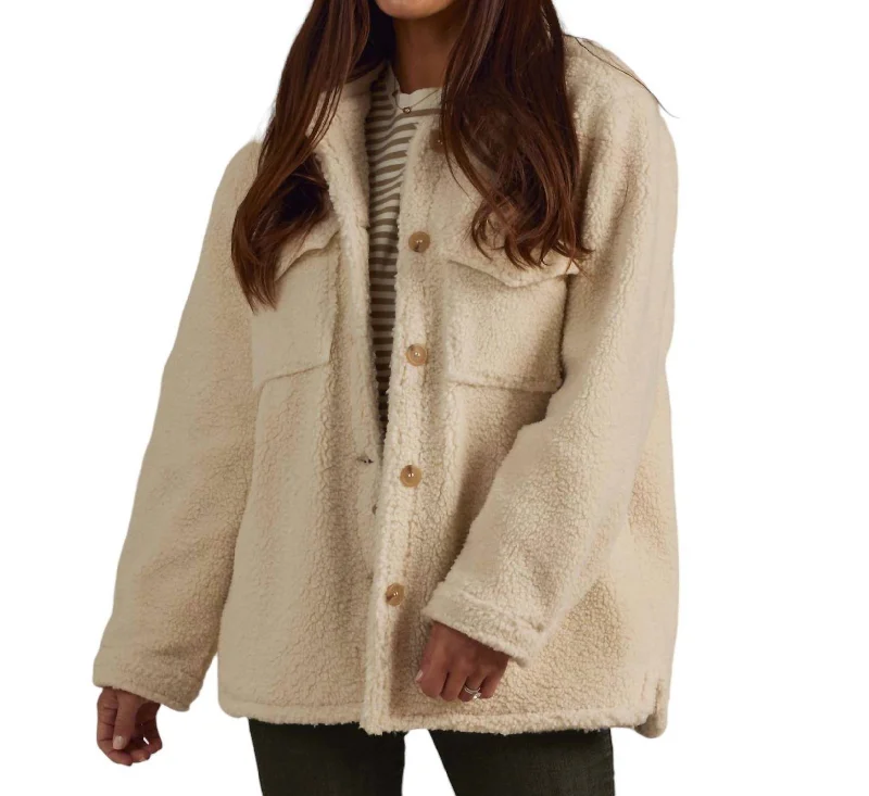 Petite women's wool blend coats with a tailored fit for a flattering silhouetteShearling Chore Coat In Natural Petite women's wool blend coats with a tailored fit for a flattering silhouetteShearling Chore Coat In Natural