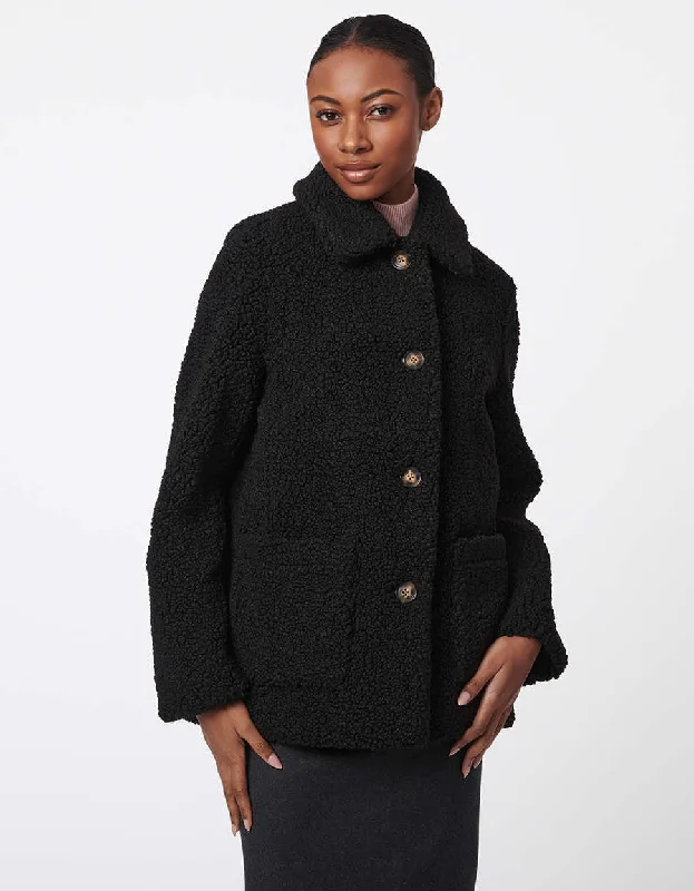 Water - resistant women's trench coats with adjustable cuffs for rainy daysTeddy Vegan Fur Jacket Water - resistant women's trench coats with adjustable cuffs for rainy daysTeddy Vegan Fur Jacket