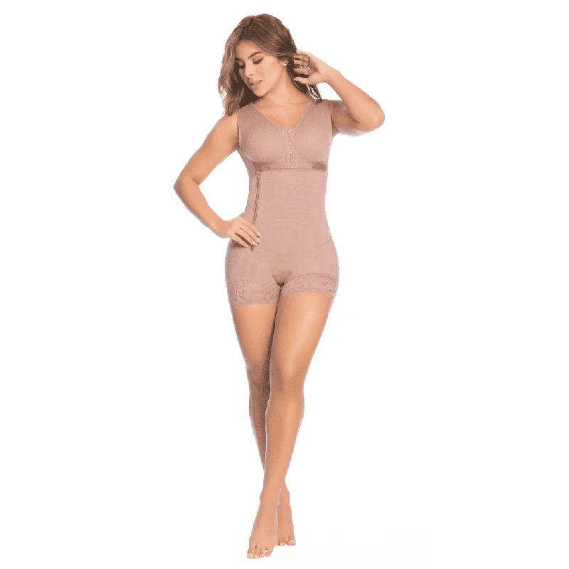 Shapers with a double - layer design for extra compression​09053 Body Shaper For Daily Wear With Bra And Butt Lift