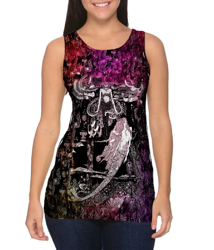Women's Longline Tank Tops with Abstract PrintsHarry Clark - "Little Mermaid" (1916)