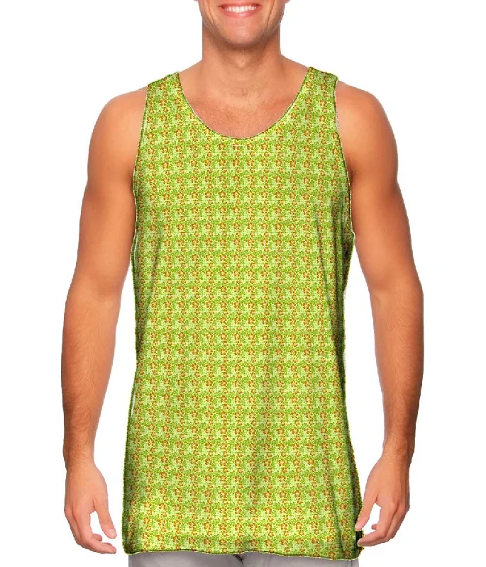 Halter Neck Women's Modal Blend Tank Tops for ComfortHawaiian Green Brown