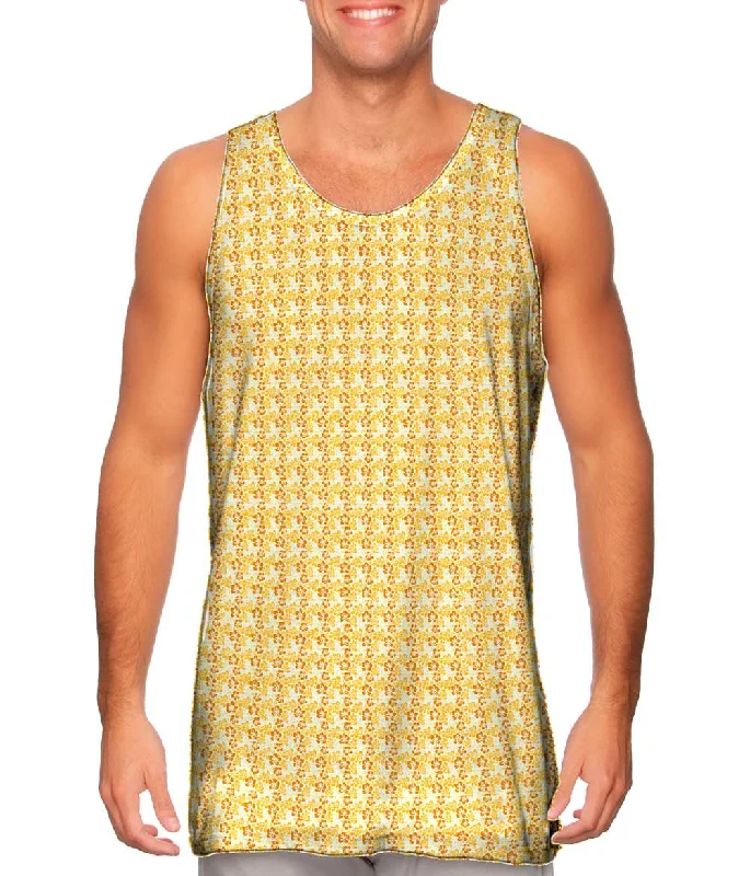 Plunge Neck Women's Seamless Tank Tops for a Smooth FitHawaiian White Brown