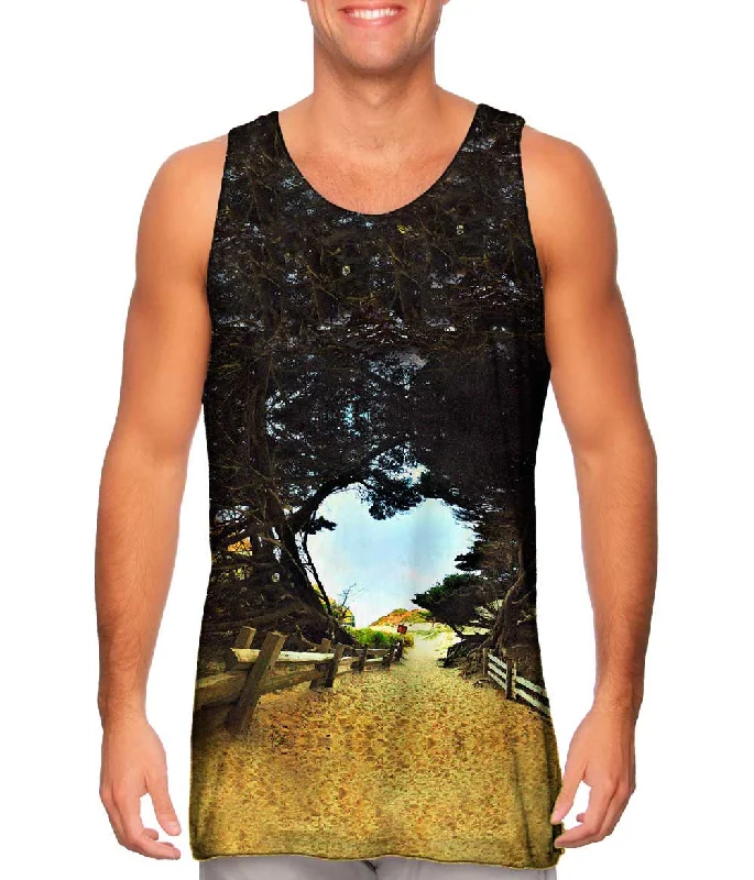 Women's Longline Tank Tops with Abstract PrintsHeart At The Beach