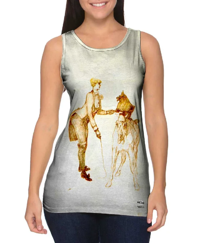 Women's Button - Down Tank Tops in Striped PatternsHenri de Toulouse-Lautrec - "At the Circus The Animal Trainer" (1899) Women's Button - Down Tank Tops in Striped PatternsHenri de Toulouse-Lautrec - "At the Circus The Animal Trainer" (1899)