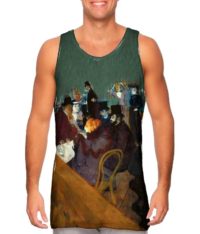 Women's Spaghetti Strap Tank Tops with Geometric PatternsHenri De Toulouse Lautrec - "At The Moulin Rouge" (1892) Women's Spaghetti Strap Tank Tops with Geometric PatternsHenri De Toulouse Lautrec - "At The Moulin Rouge" (1892)