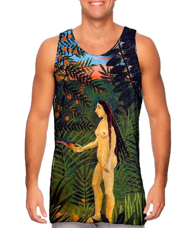 Women's Spaghetti Strap Tank Tops with Geometric PatternsHenri Rousseau - "Eve And The Serpent" (1905)