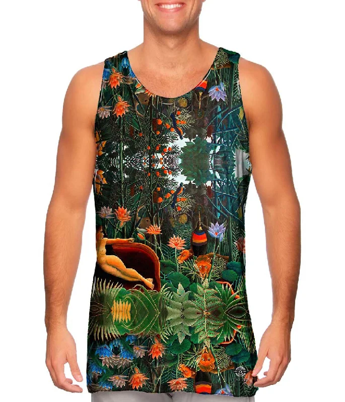 Crew Neck Women's Sustainable Tank Tops Made from Recycled MaterialsHenri Rousseau - "The Dream" (1910)