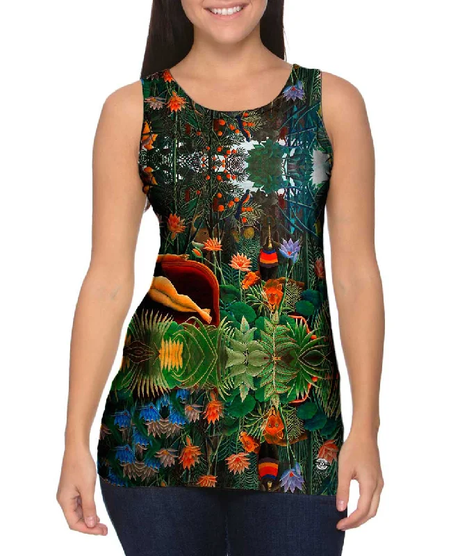 Women's Cropped Tank Tops with Vintage Band LogosHenri Rousseau - "The Dream" (1910)