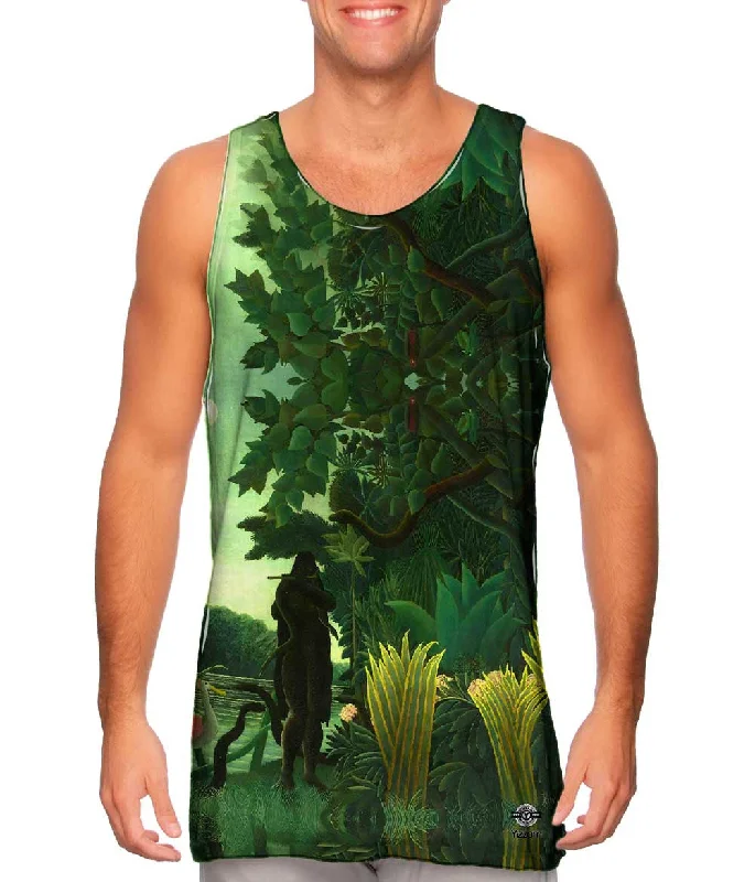 Plunge Neck Women's Seamless Tank Tops for a Smooth FitHenri Rousseau - "The Snake Charmer" (1907)