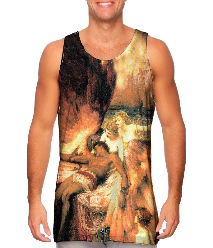 Women's Longline Tank Tops with Abstract PrintsHerbert Draper - "The Lament Of Icarus" (1898)