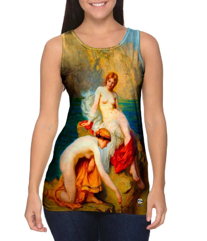 Plus Size Women's Criss - Cross Back Tank Tops in Neon ColorsHerbert James Draper - "By Summer Seas" (1912)