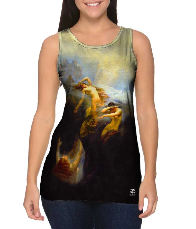 V - Neck Women's Moisture - Wicking Tank Tops for RunningHerbert James Draper - "Clyties of the Mist" (1912)