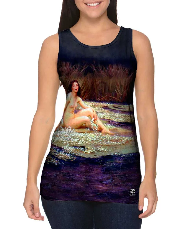 Plus Size Women's Side - Slit Tank Tops in Metallic ShadesHerbert James Draper - "The Water Nymph" (1908)