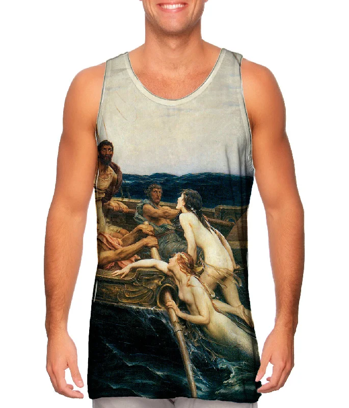 Women's Cropped Tank Tops with Vintage Band LogosHerbert James Draper - "Ulysses And The Sirens" (1909)