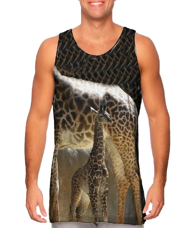 Women's Button - Down Tank Tops in Striped PatternsHeritage Giraffe