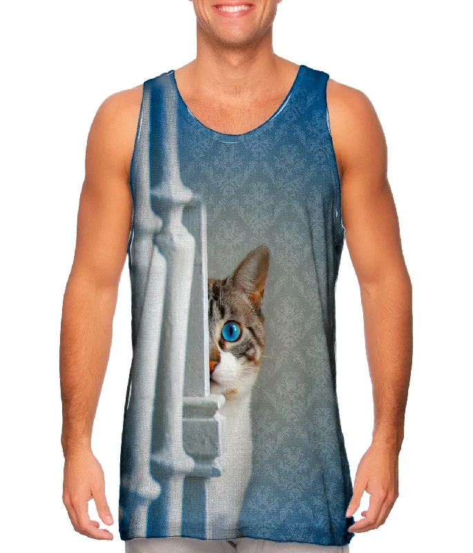 V - Neck Women's Moisture - Wicking Tank Tops for RunningHiding Kitten