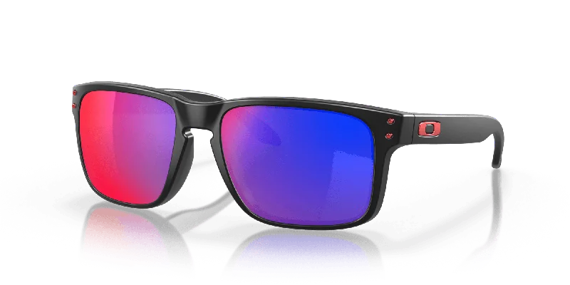 Holbrook Sunglasses - Matte Black/Red Iridium Lenses