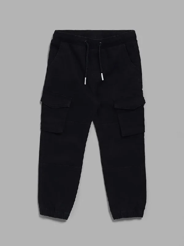 HOP Kids Solid Navy Cargo Joggers